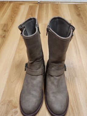 Dolce Vita Taupe Lace-Up Mid-Calf Boots Sz. 8